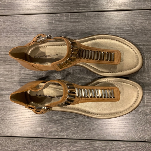 Bandolino sandals with metal detail, size 10 - Picture 1 of 5